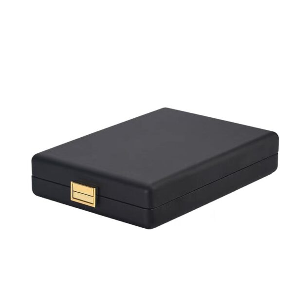 PU leather wooden necklace box black